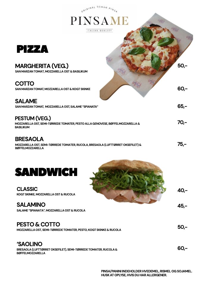 Menu Marienlyst